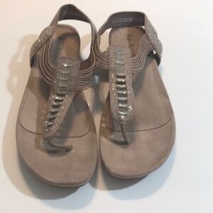 Tan Sandals Kim Rogers Sandals Bling Size 11M